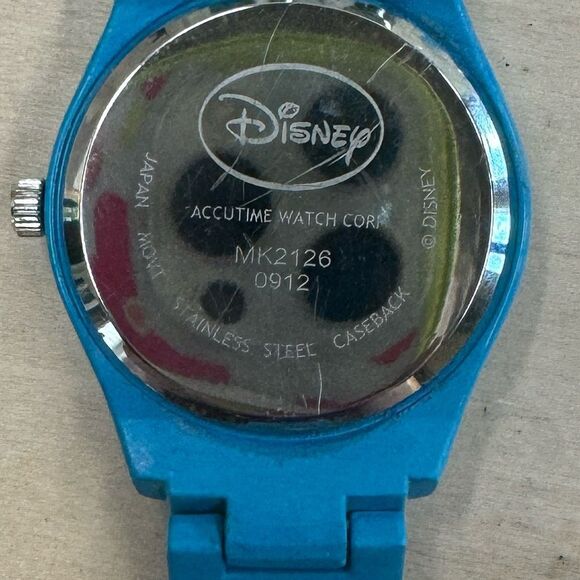 Disney accutime Mickey Mouse Baby Blue Watch Stainless new battery - Picture 9 of 9